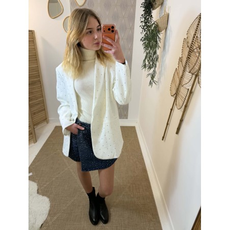 Blazer Strass Kilky élégant écru chic | Marina & Paloma