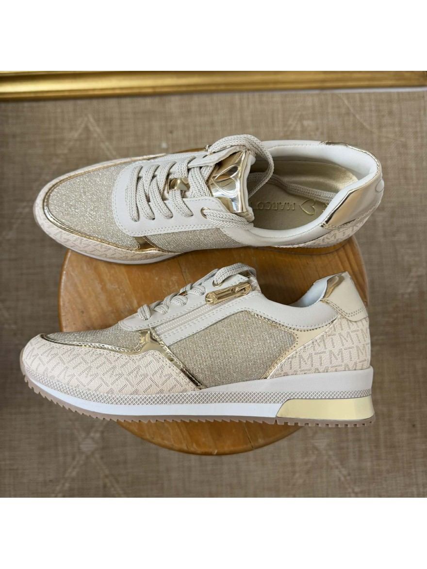 Basket Marco Tozzi 23713 Beige et Or | Marina & Paloma