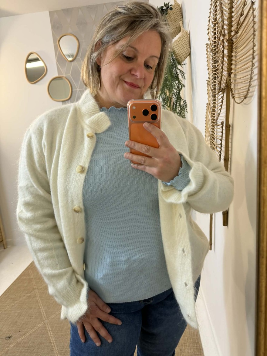 Gilet  beige In April 86 curvy grande taille | Marina & Paloma