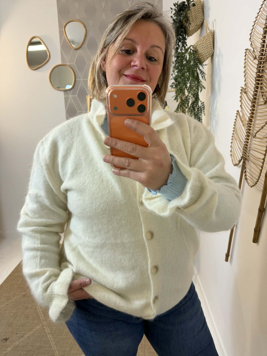 Gilet  beige In April 86 curvy grande taille | Marina & Paloma