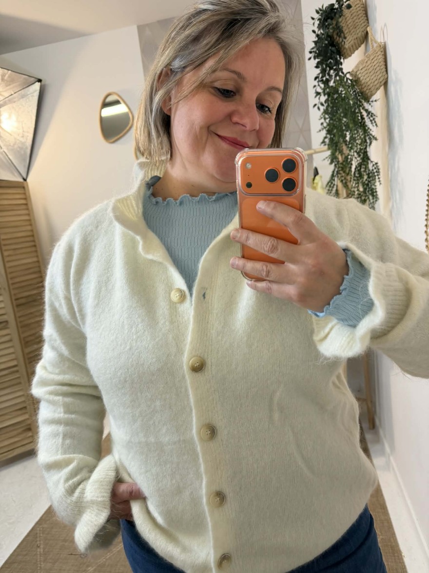 Gilet  beige In April 86 curvy grande taille | Marina & Paloma
