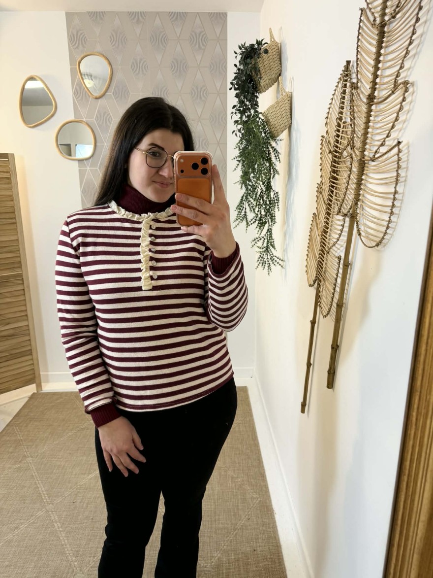 Marinière Henley bordeaux Mylee femme | Marina & Paloma