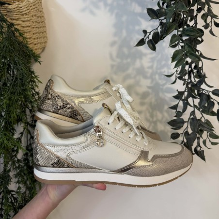 Basket femme blanche chic et confortable avec zip | Marina & Paloma