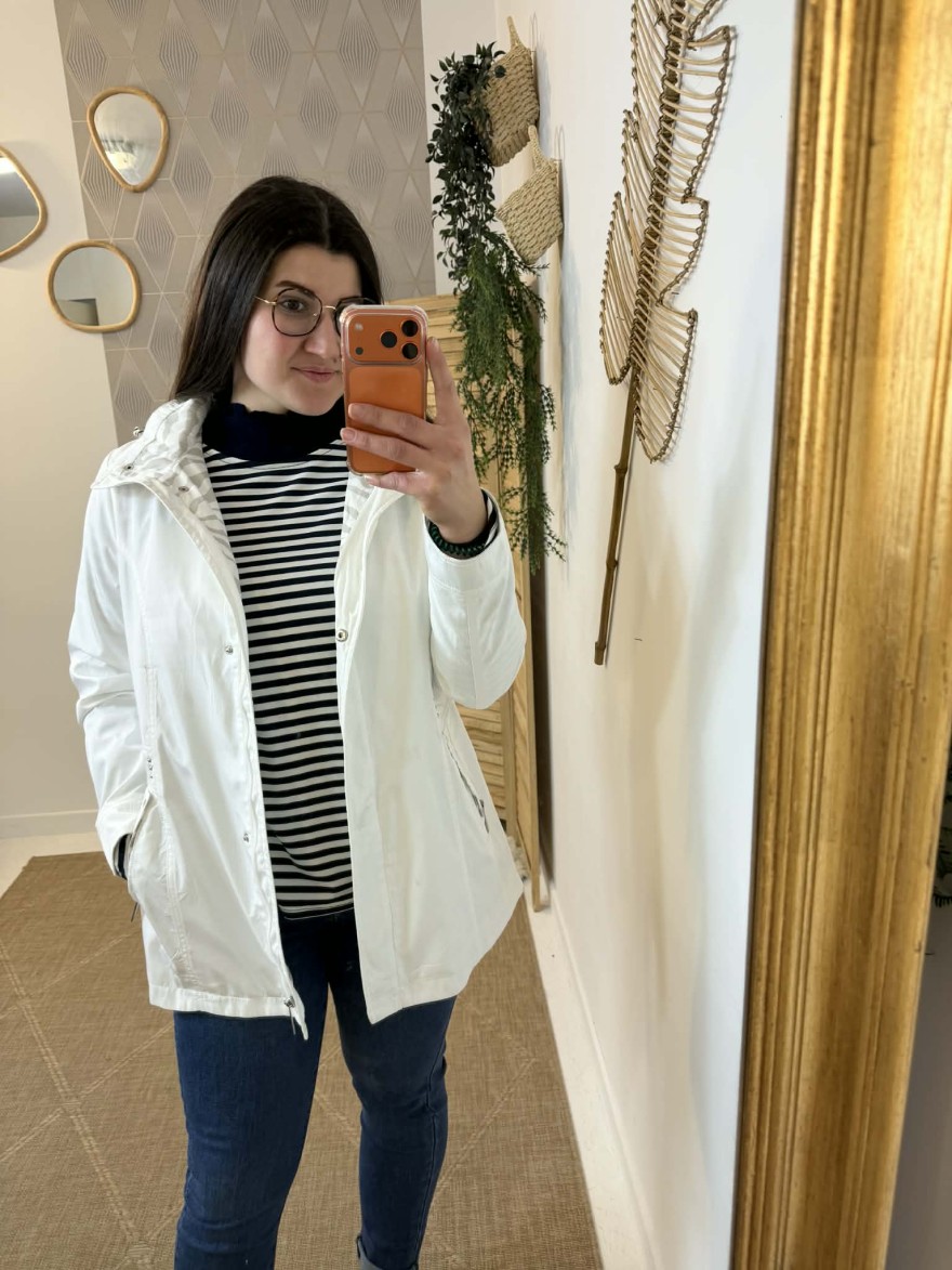 Imperméable Saturne grande taille écru chic et léger | Marina & Paloma