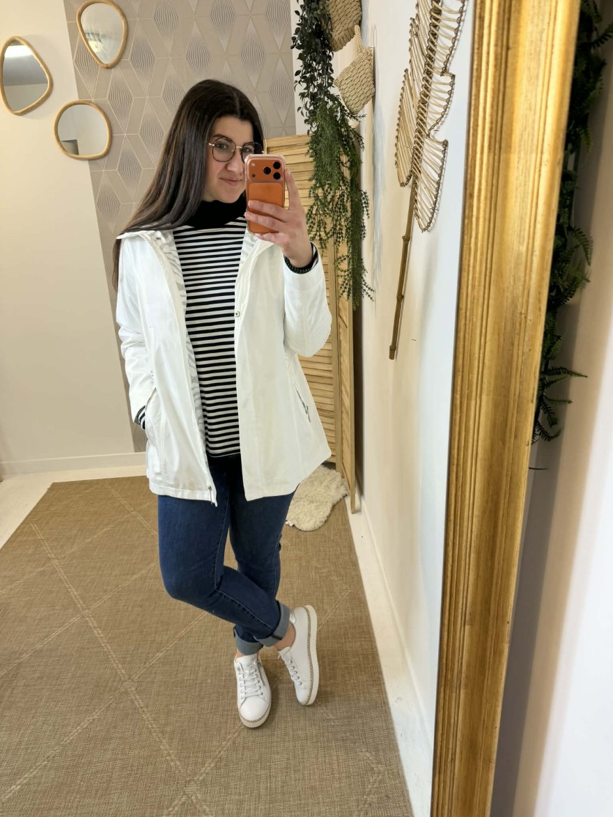 Imperméable Saturne grande taille écru chic et léger | Marina & Paloma