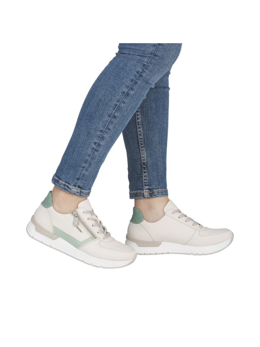 Basket Rieker 58902-60 Beige et Vert d’Eau | Marina & Paloma