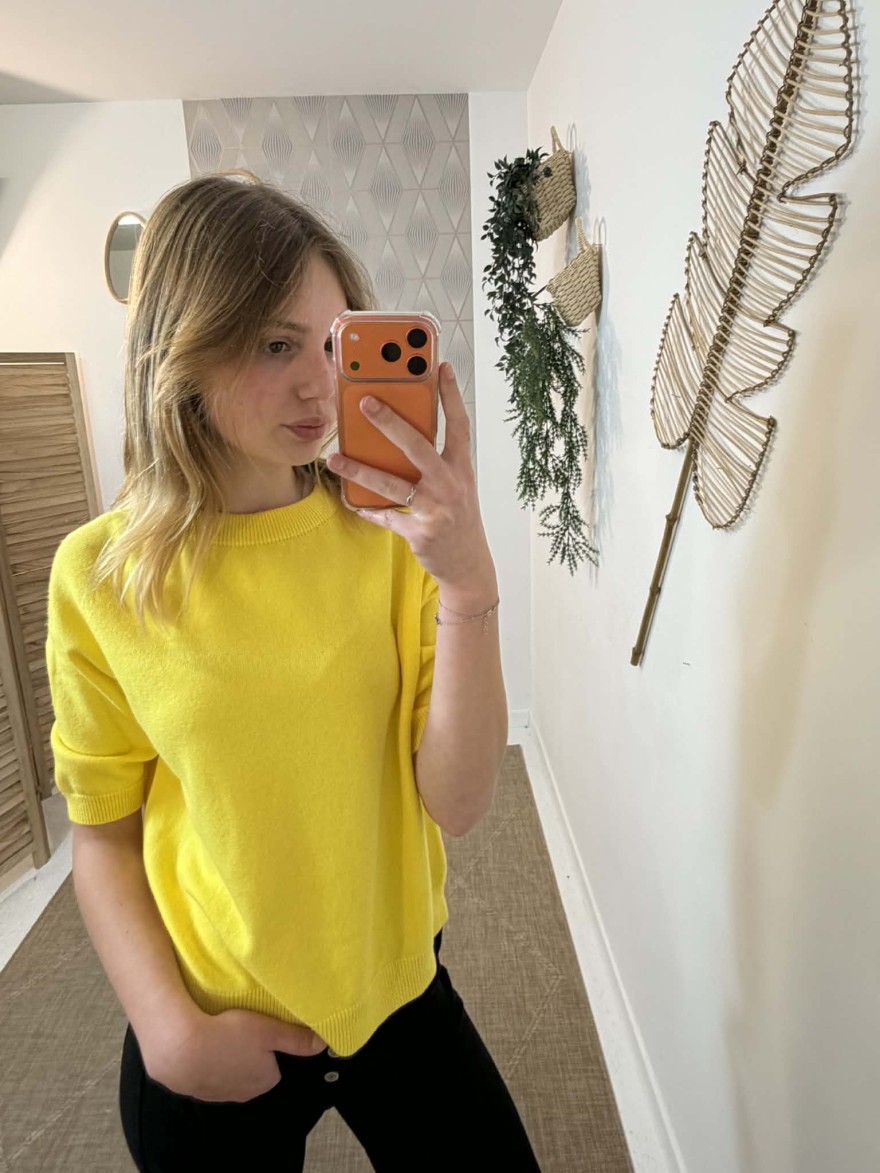 Pull Manches Courtes Mylee Jaune | Marina & Paloma