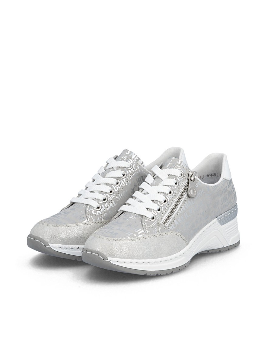 Basket Compensée Rieker N4316-90 Argent | Marina & Paloma