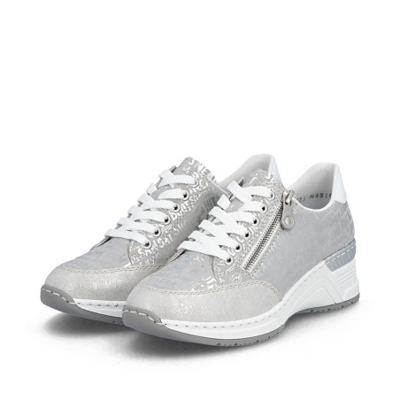 Basket Compensée Rieker N4316-90 Argent | Marina & Paloma
