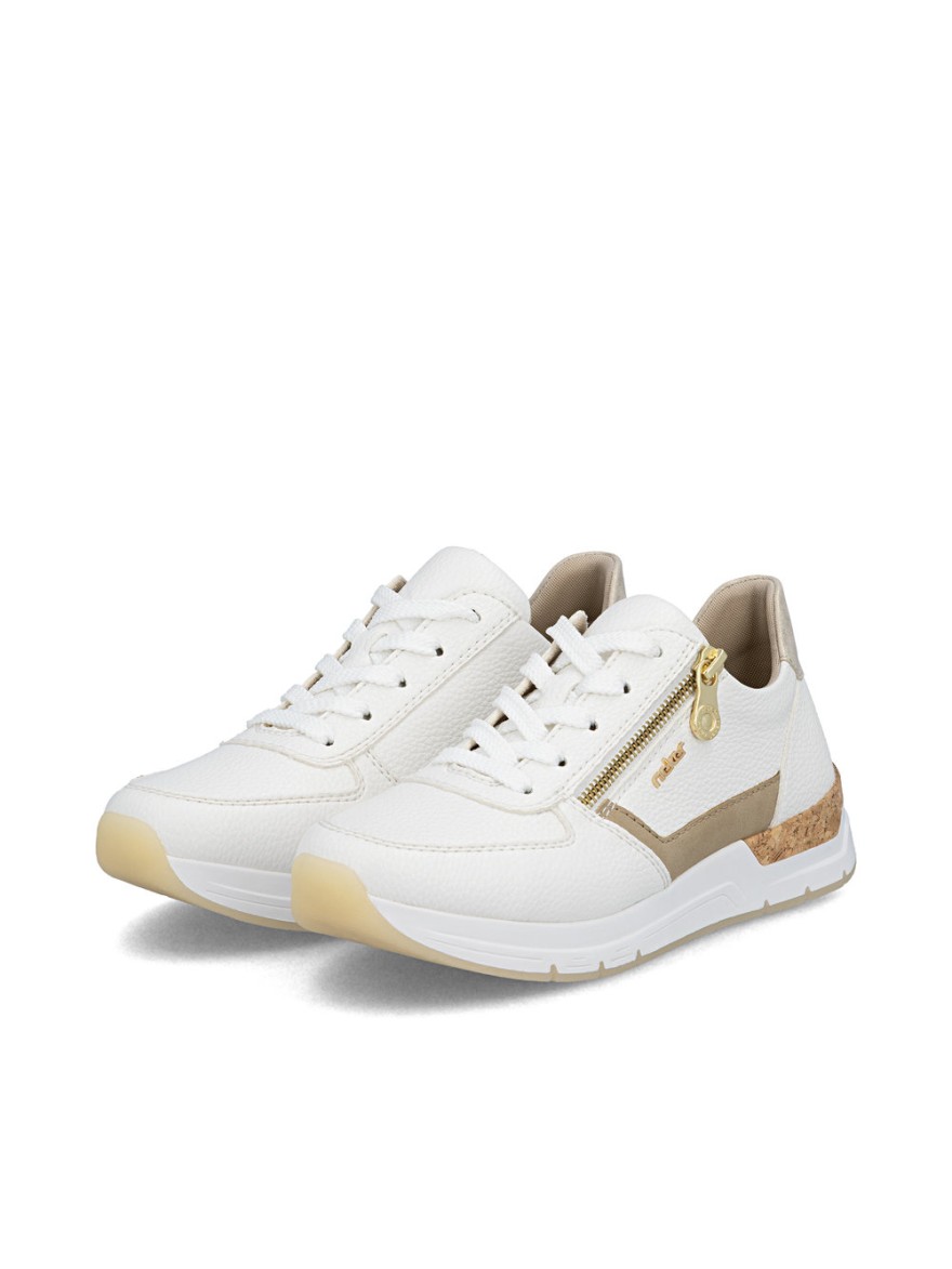 Basket Rieker 58902-80 blanche chic | Marina & Paloma