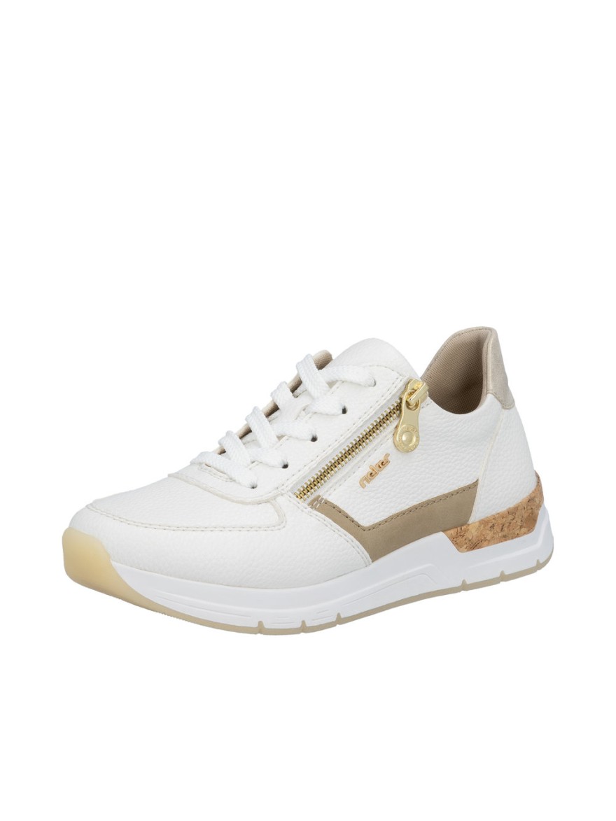 Basket Rieker 58902-80 blanche chic | Marina & Paloma