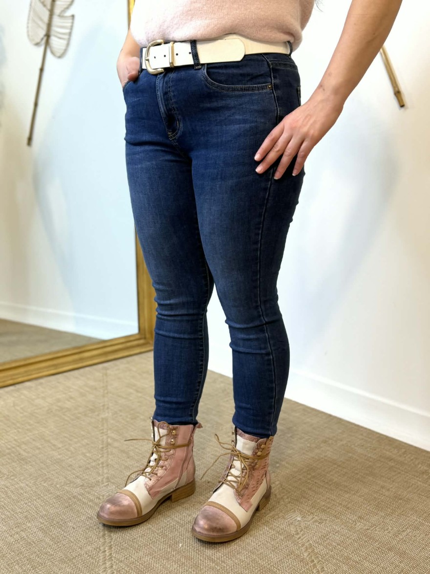 Jean Slim Taille Haute Toxik3 Bleu Denim | Marina & Paloma