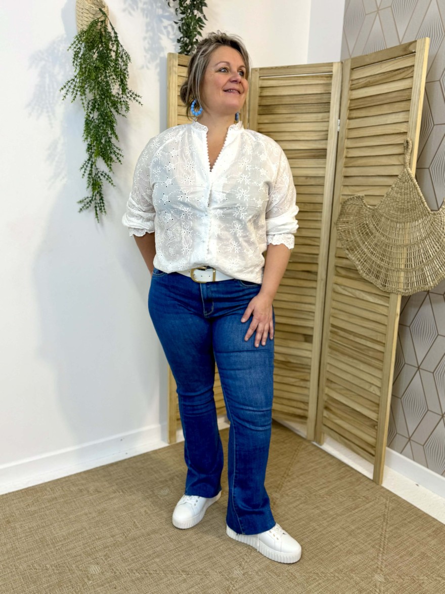Jean Flare Taille Haute Confortable Femme | Marina & Paloma