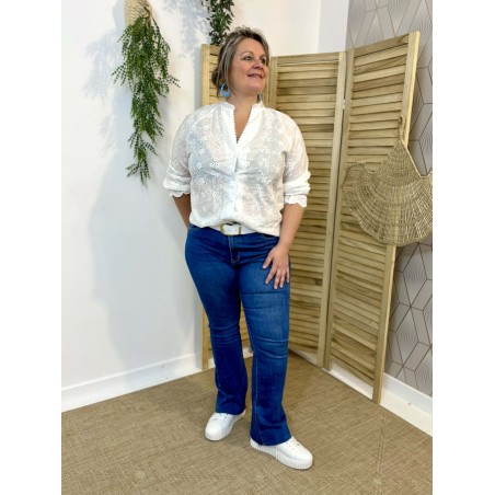 Jean Flare Taille Haute Confortable Femme | Marina & Paloma