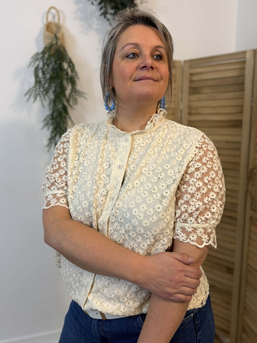 Chemise Manche Courte Grande Taille IA86 | Marina & Paloma