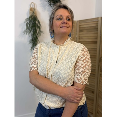 Chemise Manche Courte Grande Taille IA86 | Marina & Paloma