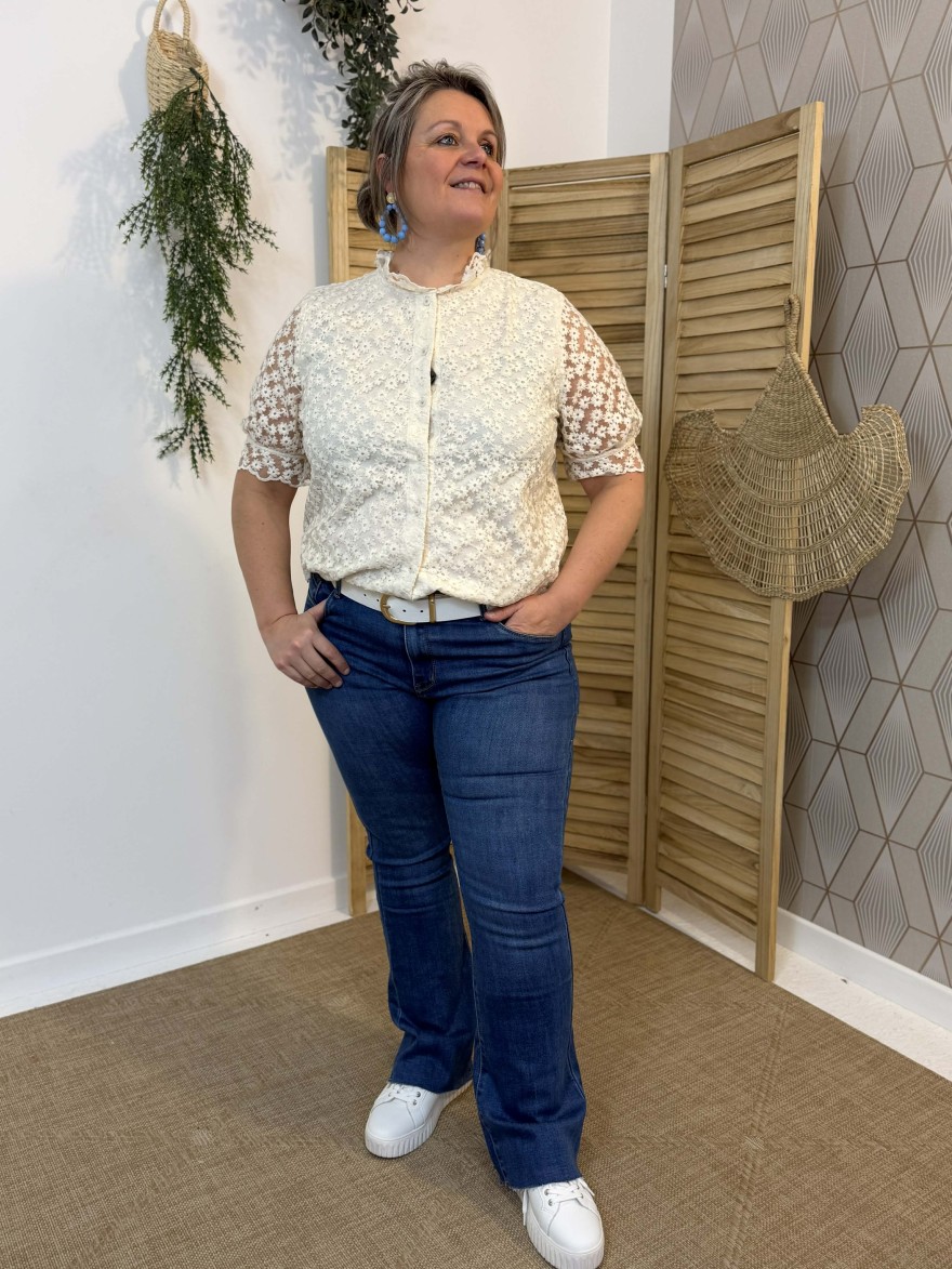 Chemise Manche Courte Grande Taille IA86 | Marina & Paloma