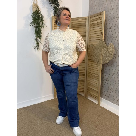 Chemise Manche Courte Grande Taille IA86 | Marina & Paloma