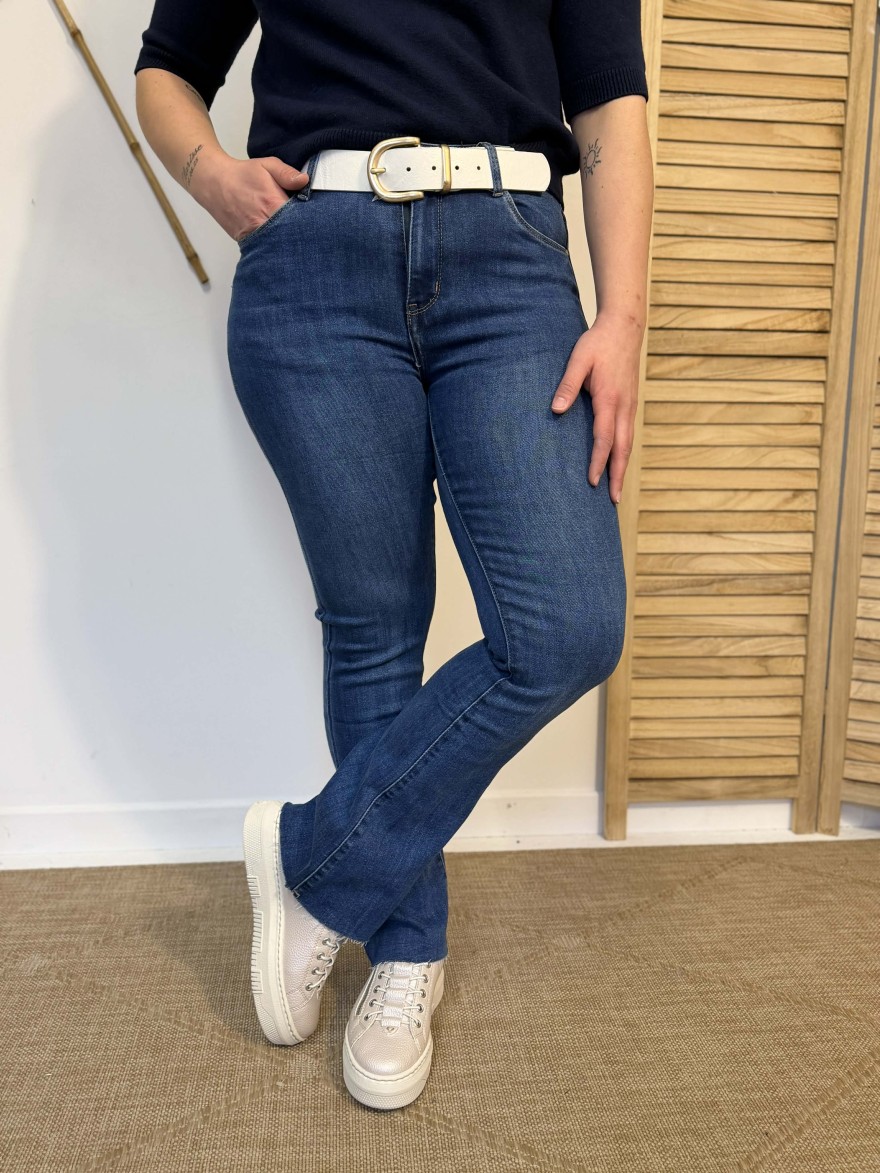 Jean Flare Taille Haute Confortable Femme | Marina & Paloma
