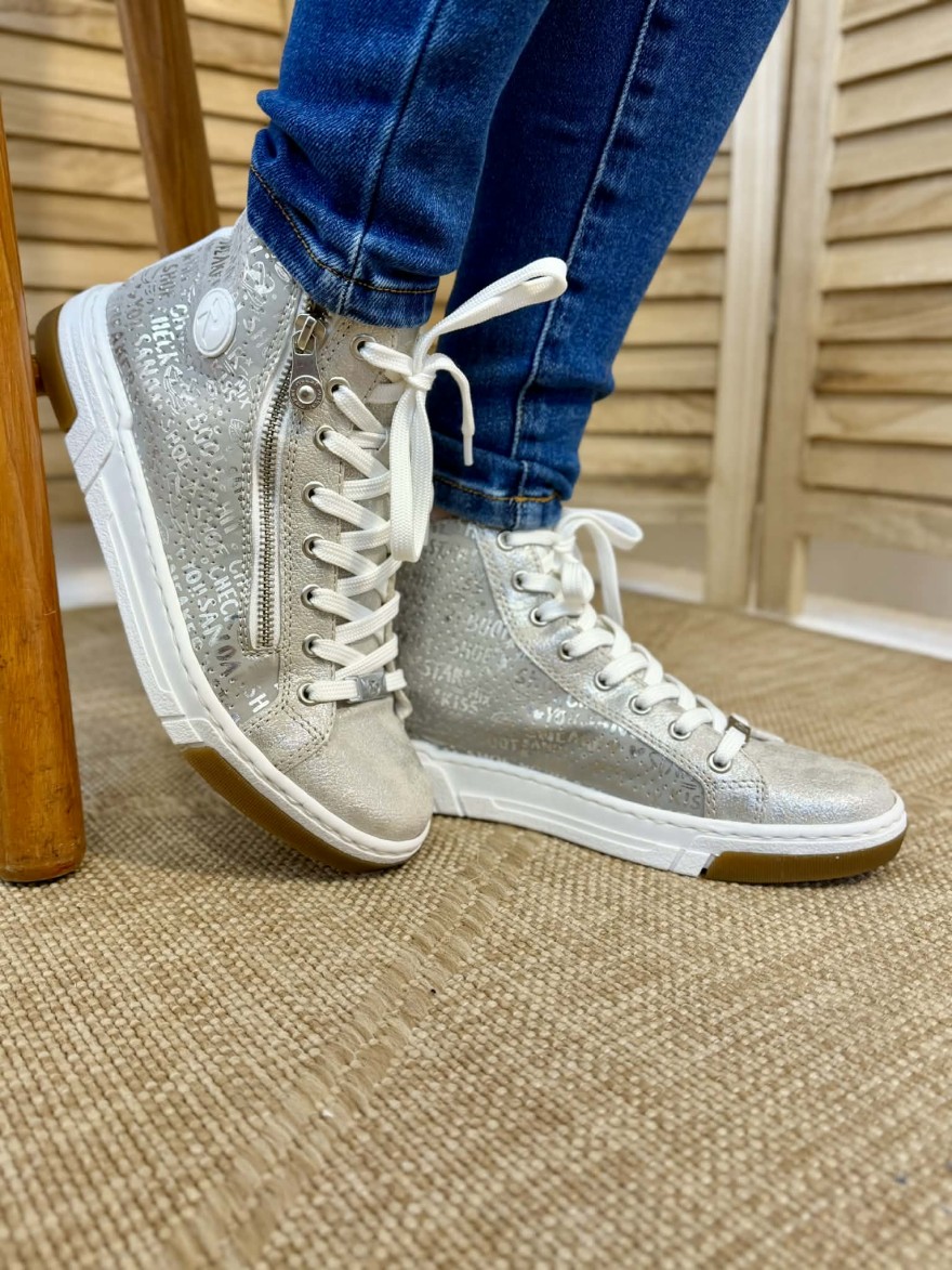 Basket Montante Argent Rieker N3945-40 – Fin de Série | Marina & Paloma