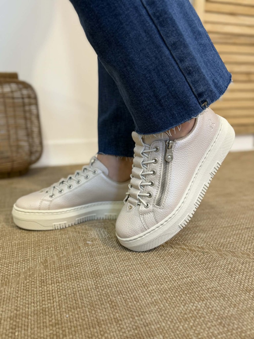 Basket Rieker M1952-90 Beige Irisé | Marina & Paloma