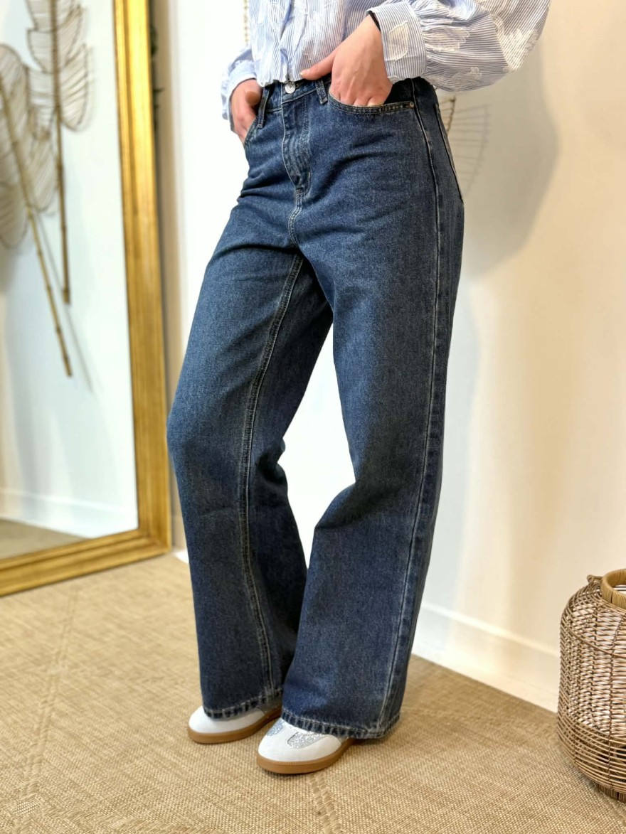 Jean Wide Capucine Oraije Denim Foncé | Marina & Paloma