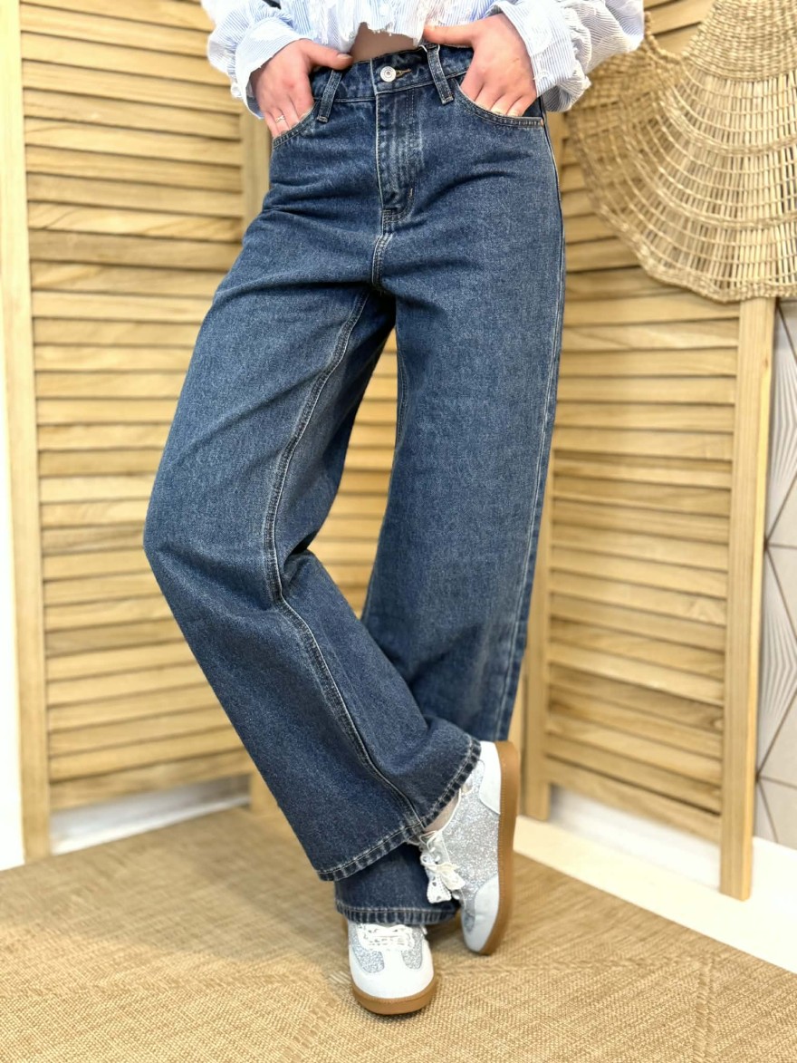 Jean Wide Capucine Oraije Denim Foncé | Marina & Paloma