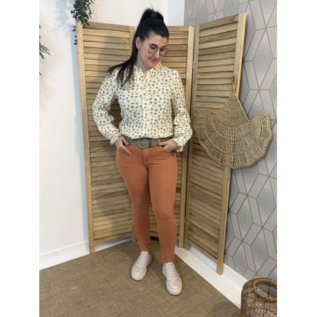 Jean Slim Taille Haute Toxik3 Terracotta | Marina & Paloma