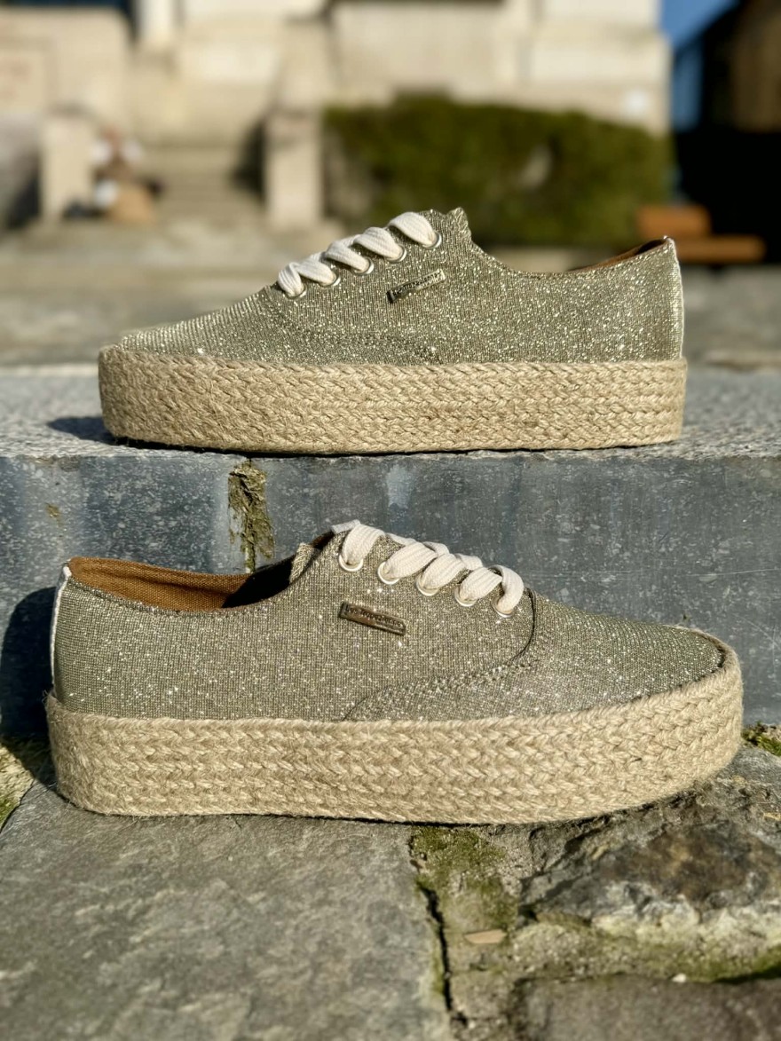 Basket Tropéziennes Cosmic vert brillant | Marina & Paloma