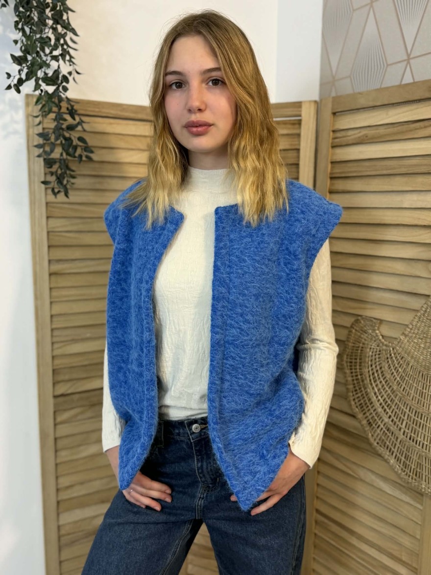 Gilet sans manche Kilky bleu| Marina & Paloma