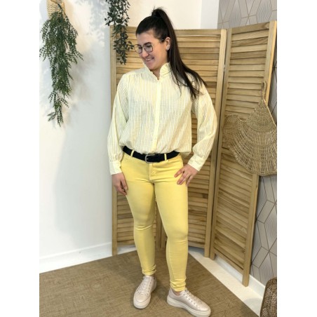 Jean Slim Taille Haute Jaune Toxik3 | Marina & Paloma