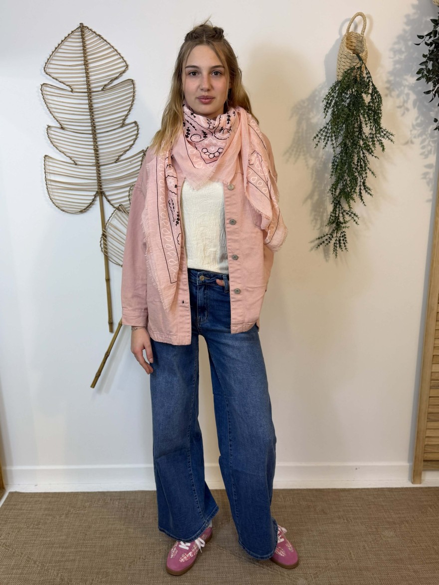Surchemise Oversize Rose Poudré Utilitaire | Marina & Paloma