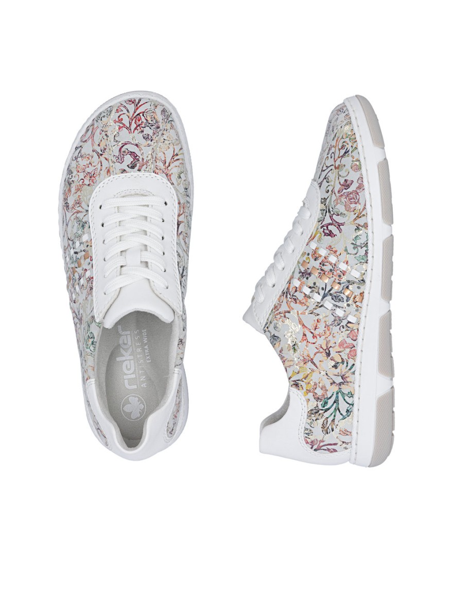 Basket Rieker 42408-90 cuir floral multicolore | Marina & Paloma
