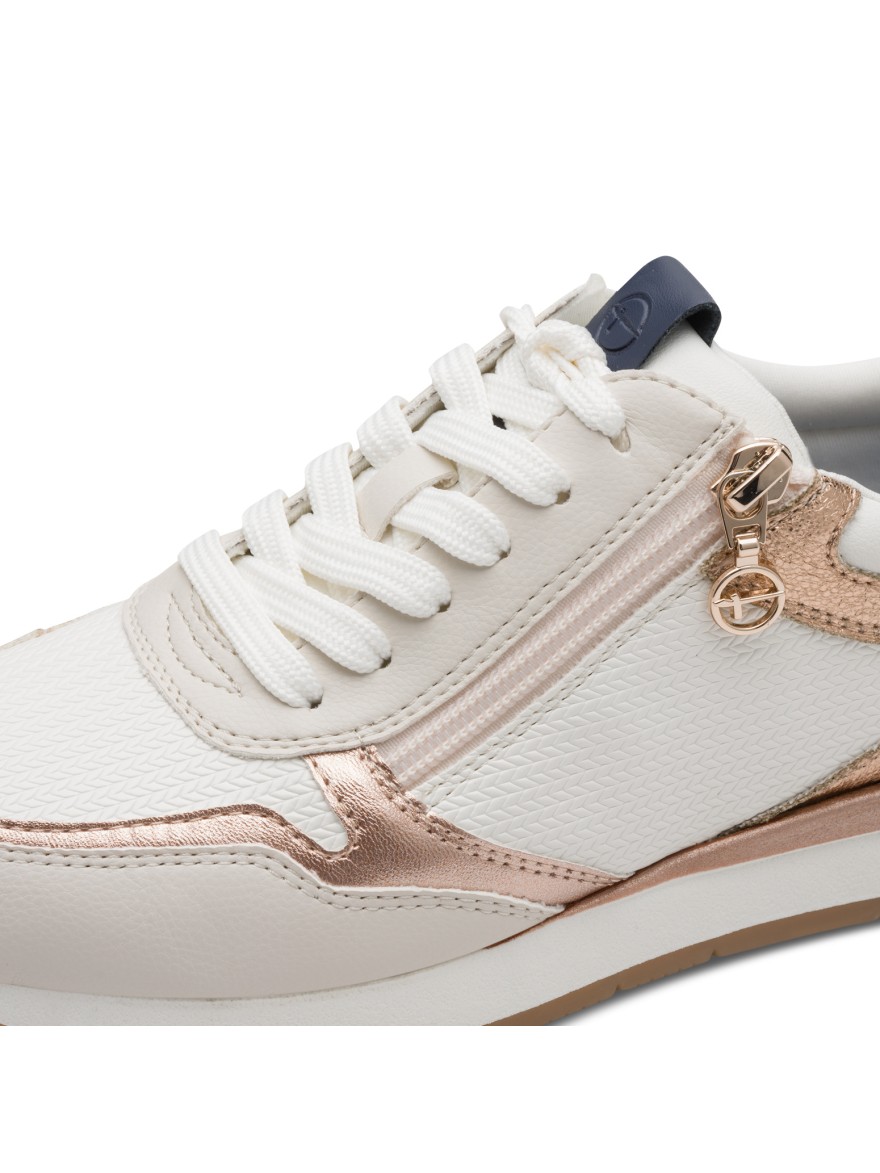 Basket Tamaris 23613 blanche bleu marine | Marina & Paloma
