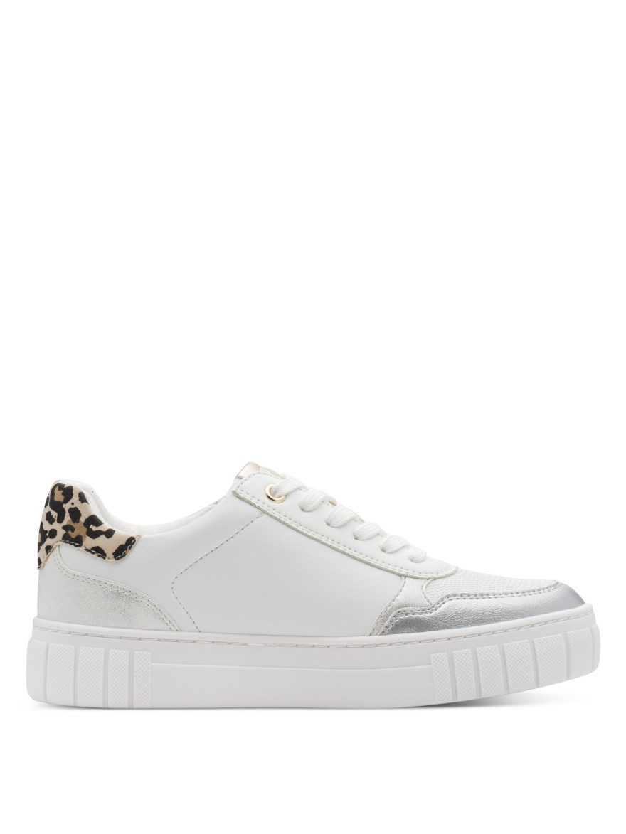 Basket Marco Tozzi 23702 blanche détails pailletés | Marina & Paloma