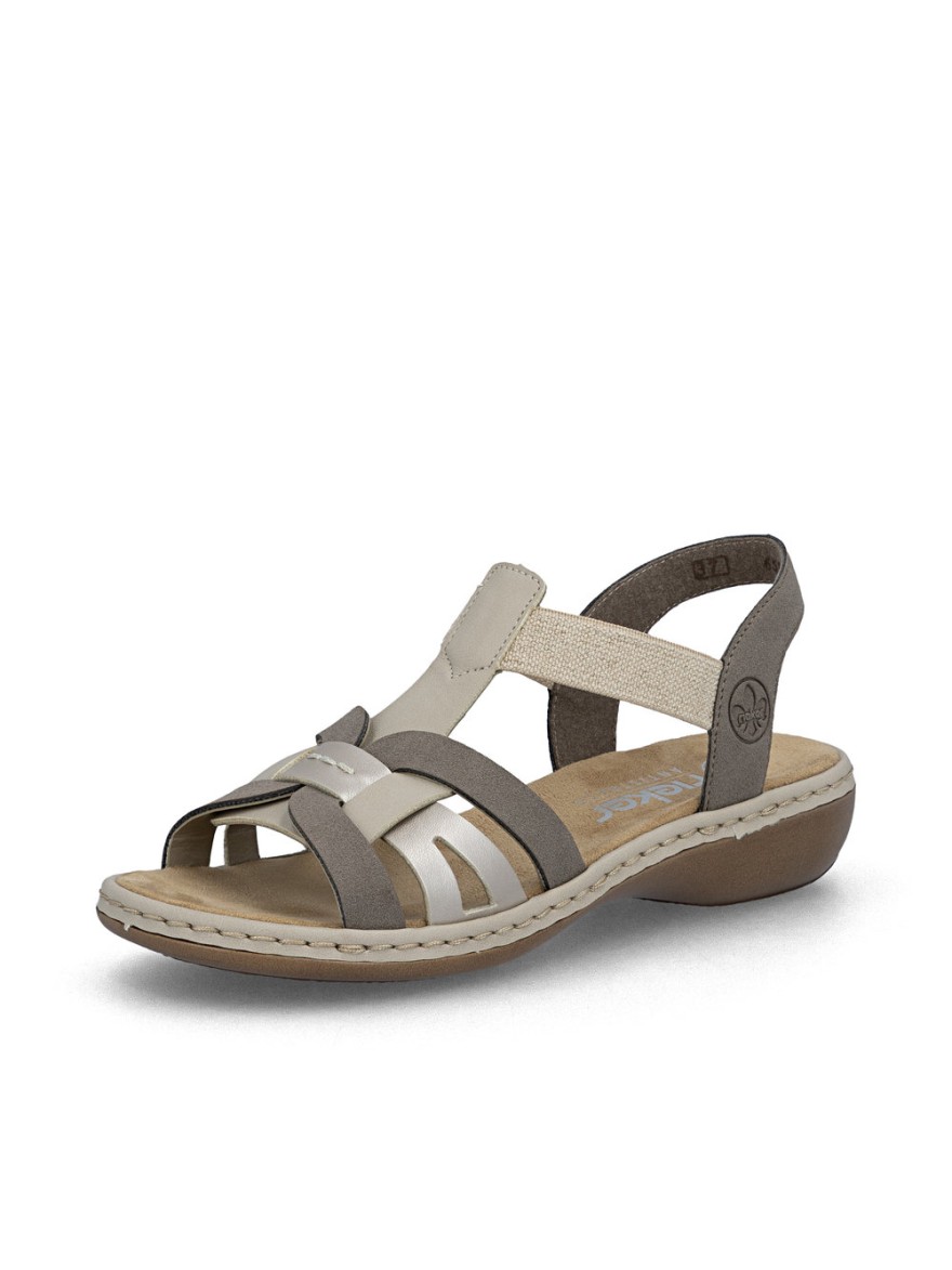 Nu-Pied Rieker 65918-64 beige taupe Antistress confortable | Marina & Paloma