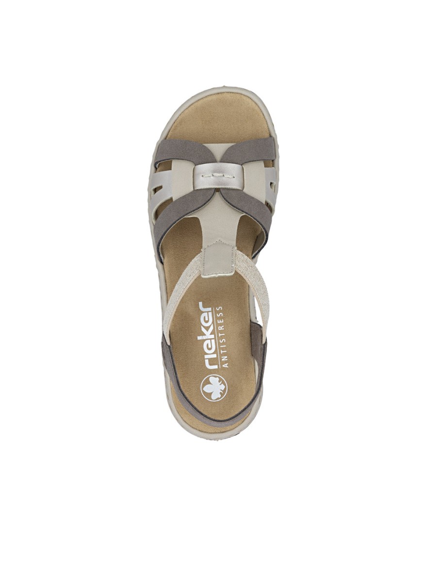 Nu-Pied Rieker 65918-64 beige taupe Antistress confortable | Marina & Paloma