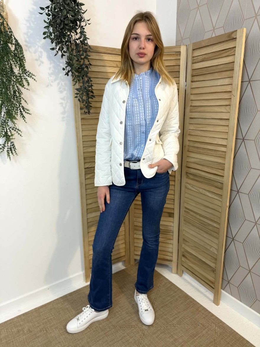 Doudoune Matelassée Escandelle blanc cassé mi-saison | Marina & Paloma