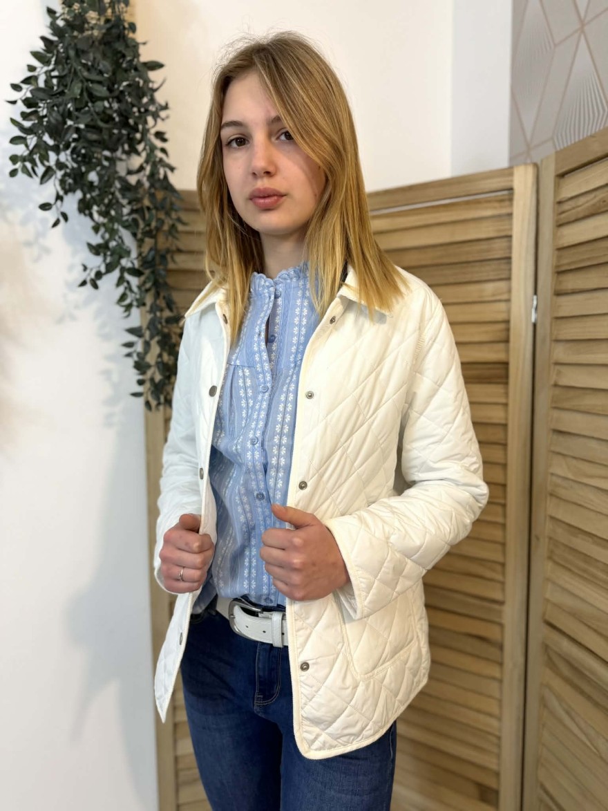 Doudoune Matelassée Escandelle blanc cassé mi-saison | Marina & Paloma
