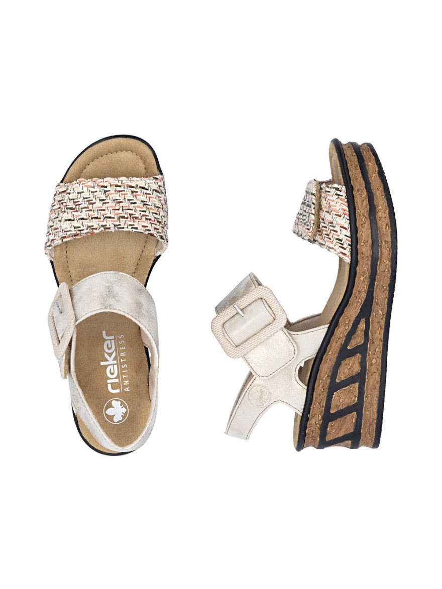 Nu-pieds Rieker 68172-60 compensés Antistress | Marina & Paloma
