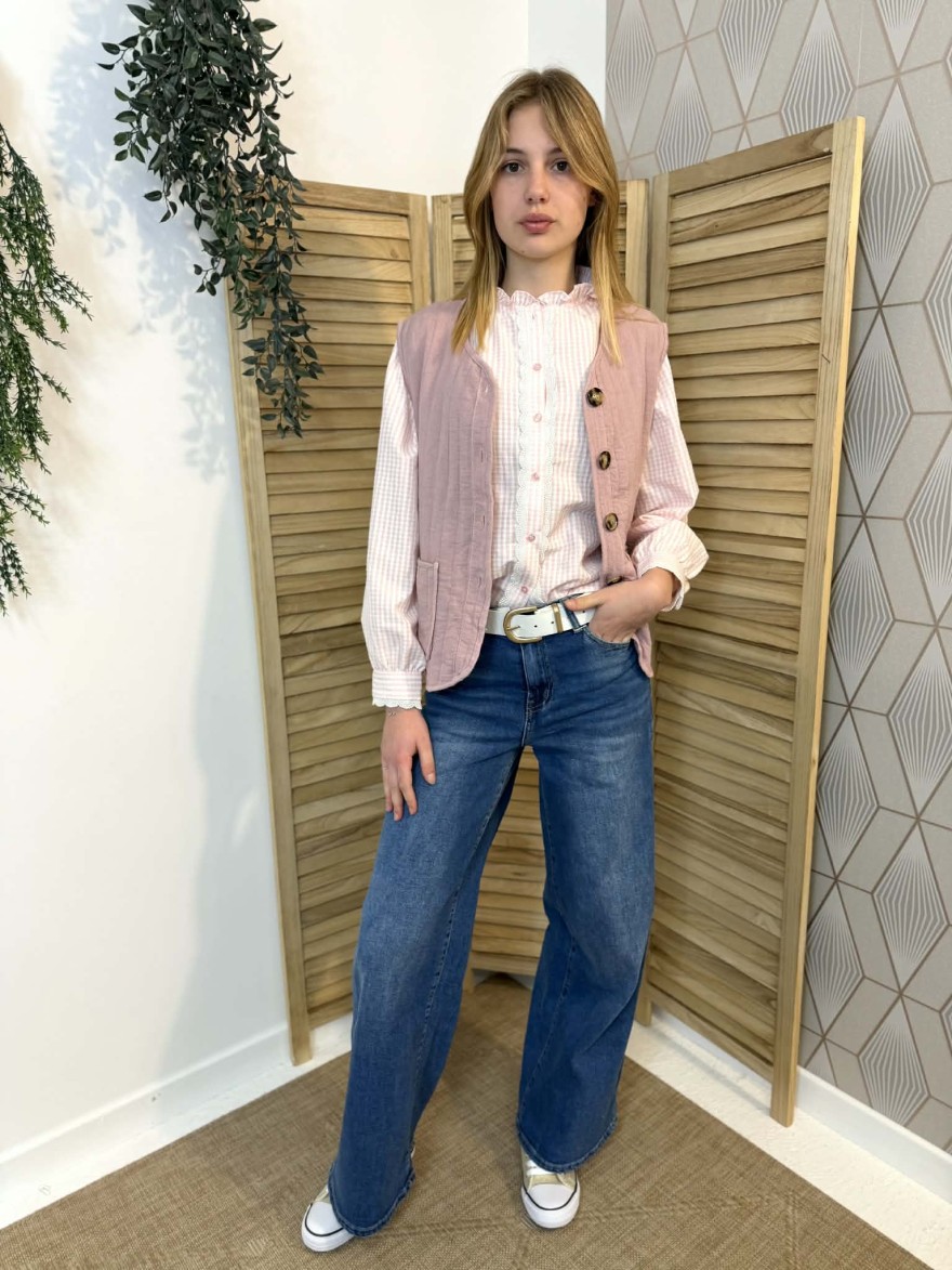 Basket Toile Or Erynn brillante lacets blancs | Marina & Paloma