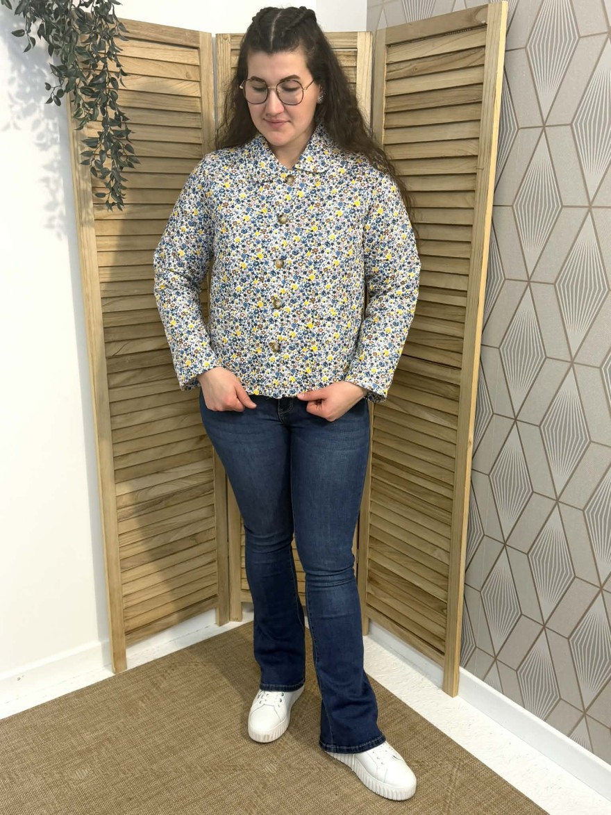Veste Fleurie Coton Grande Taille In April 86 Printemps | Marina & Paloma
