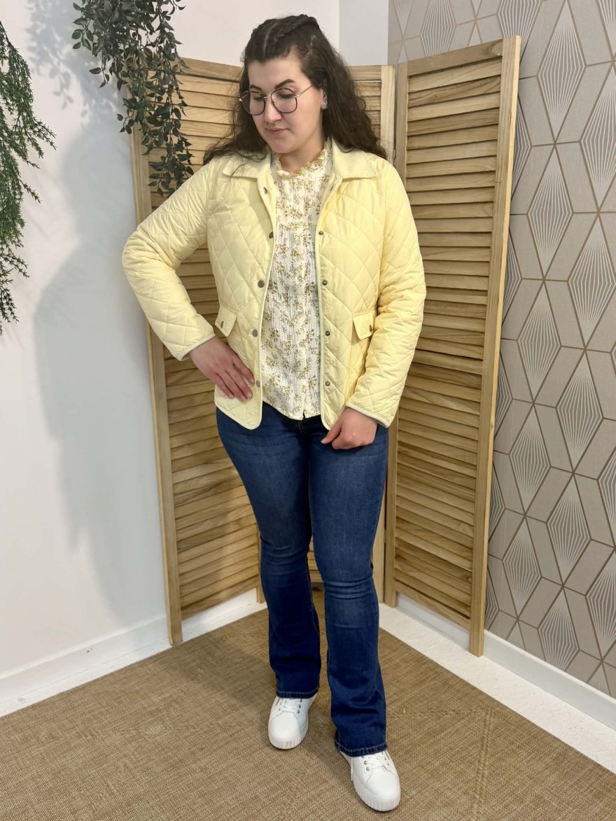 Doudoune Matelassée Jaune Pastel Escandelle Mi-Saison | Marina & Paloma