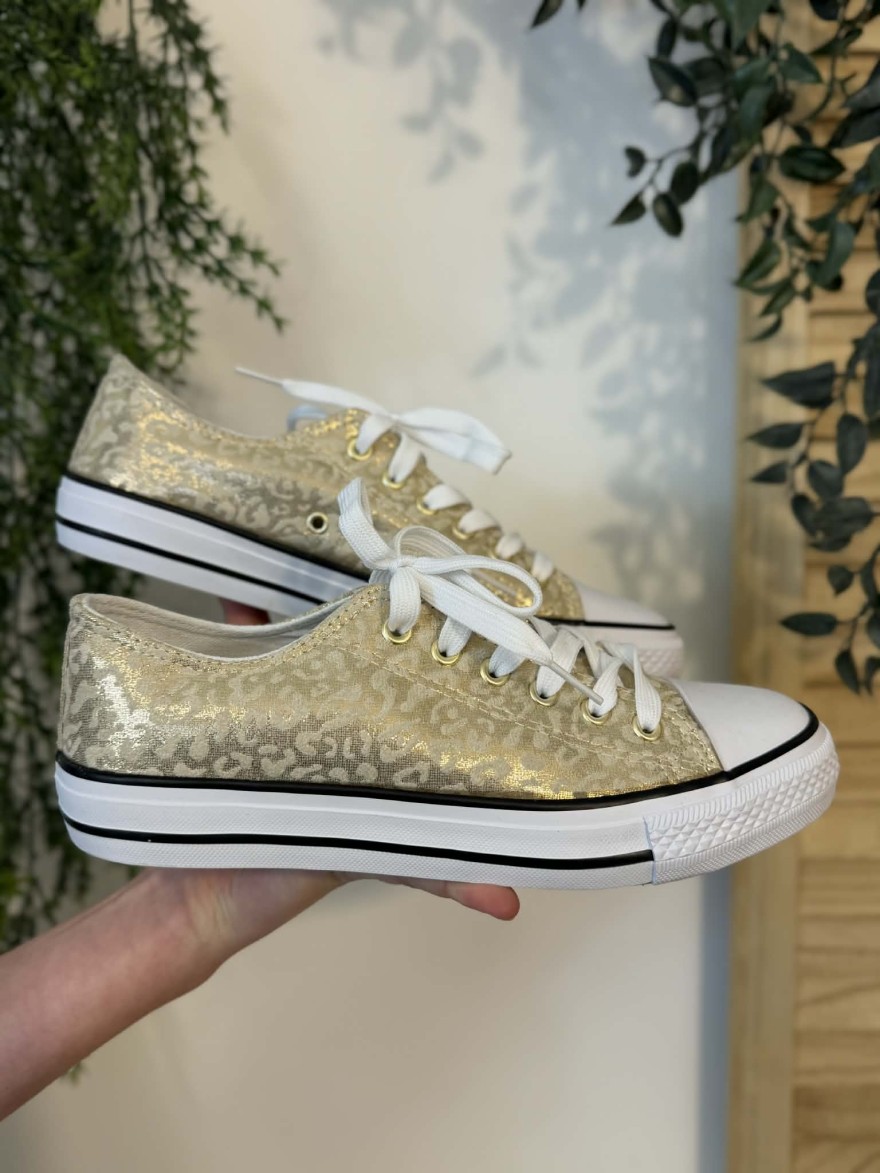 Basket Dorée Léopard Erynn Petit Prix Femme | Marina & Paloma