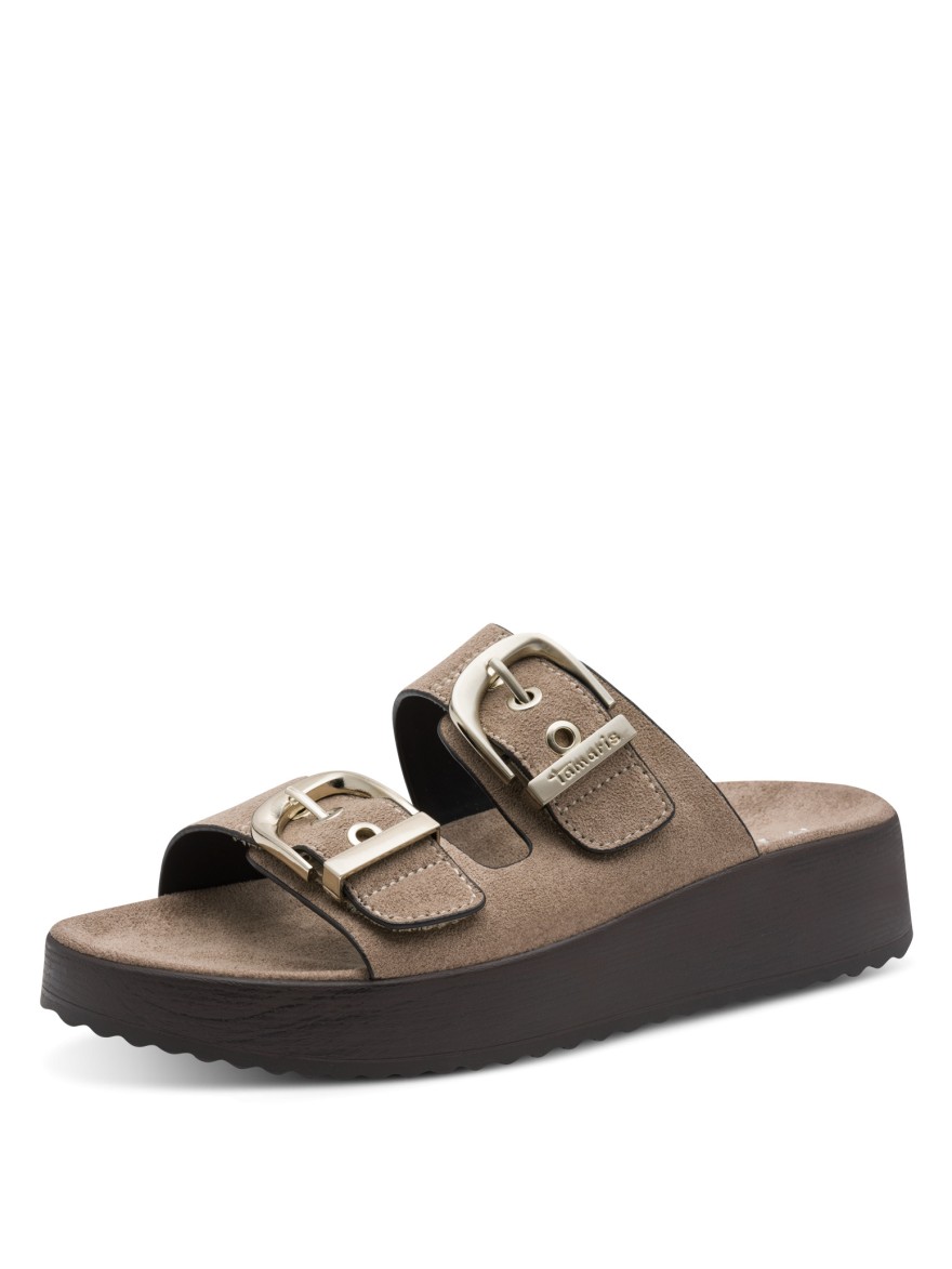 Mule Tamaris 27416 Taupe Plateforme Confort | Marina & Paloma