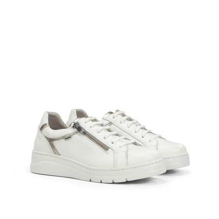 Basket Fluchos F2204 Cuir Blanc Zip Confort | Marina & Paloma