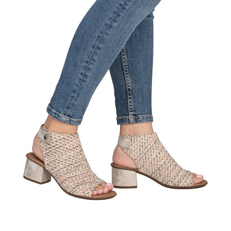 Nu-pieds à Talon Rieker 64670-62 Tressé Multicolore Confort | Marina & Paloma