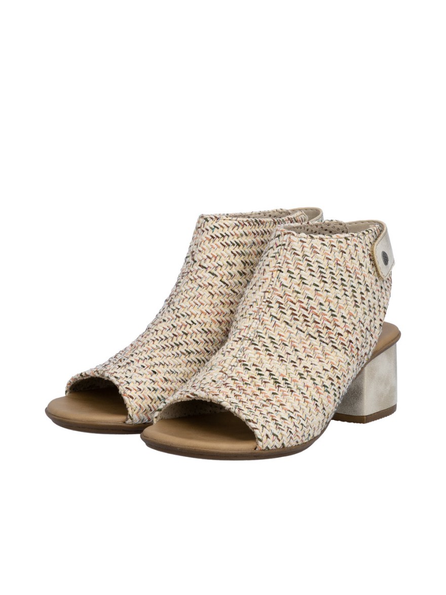 Nu-pieds à Talon Rieker 64670-62 Tressé Multicolore Confort | Marina & Paloma