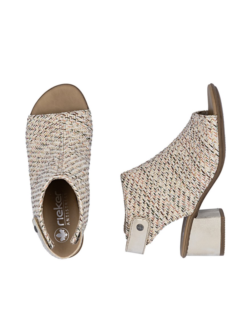 Nu-pieds à Talon Rieker 64670-62 Tressé Multicolore Confort | Marina & Paloma