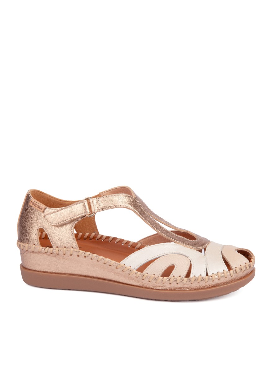 Sandale Pikolinos Cadaques W8K-1569 Cuir Crème Rose Doré | Marina & Paloma